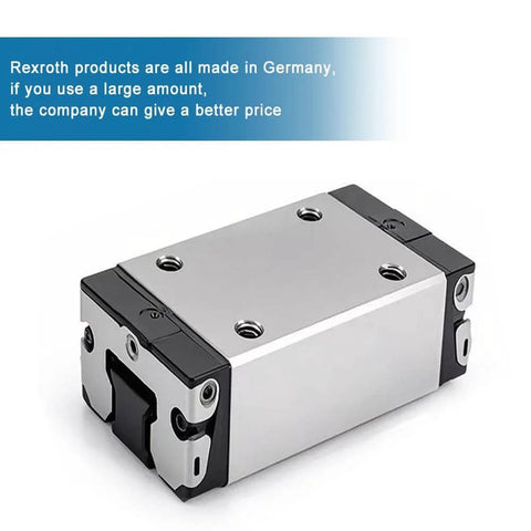 Single SNS ball-slider block 1pc R162212320 linear guide slide unit sealed ball bearing precision rail carriage, angled view