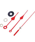 3X Replacement Wall Clock Movement Kit With Pendulum And Hands Quartz Clock Motor Black And Red Finish DIY Clock Repair Parts