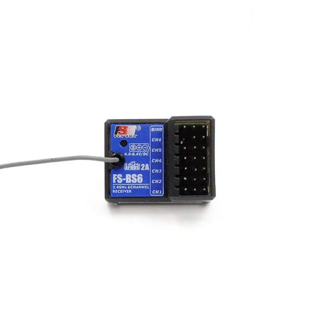 FS GT5 2 4G AFHDS RC Transmitter With FS BS6 Receiver For RC Cars And Boats, close-up on FS-BS6 6-channel receiver module.