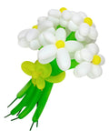 100 Pcs Clear Long Latex Model Balloons No Fuss Twisting Surface Prime Grade Heavy Duty Rubber For Kids Party Carnival Decor And Big Time Sculpture Art Projects, twisted into a flower bouquet shape.