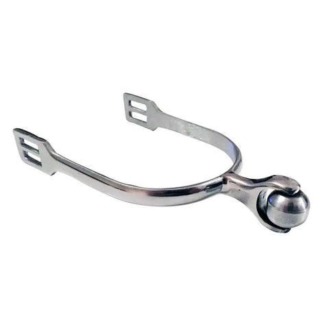 Stainless Steel Western Horse Spurs With Roller Ball For Equestrian Boots, Durable Training Spurs For Men And Women, side view
