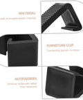 Close-up of plastic 8 Pieces Rattan Furniture Clips Outdoor Sofa Sectional Connectors for Patio showing durable material details.