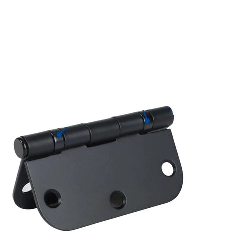 30 Pack Matte Black Door Hinges Ball Bearing Heavy Duty Squeak Free Smooth Operator Hardware Built Tough For Zero Hassle Room Setup And Everyday Residential Use close-up of single matte black hinge with ball bearings.