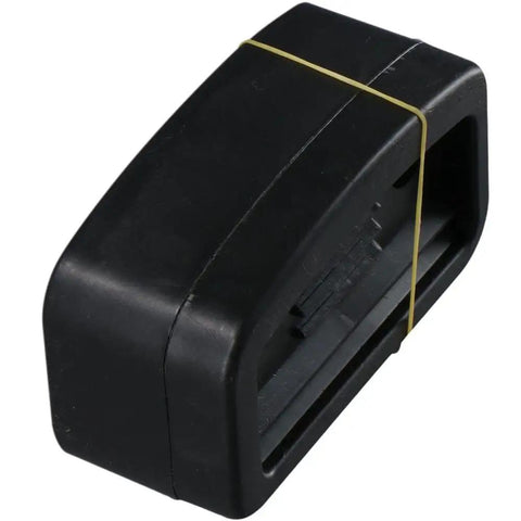 65mm Air Compressor Silencer And Inlet Filter For Belt Driven Inflator Pumps, Quiet Noise Reduction, heavy-duty black filter side view