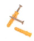 Heavy Duty Drywall Anchor And Screw Kit With 200 Pieces M6x30 Plastic Self Drilling Wall Anchors And Screws, yellow anchors