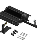 Dope Upgrade Four In One Axis Y Axis Rotary Roller Attachment For Laser Engravers Smooth 360 Degree Rotation For Cylinder Bottle And Can Projects Killer Black Build, showing black metal construction and included parts.
