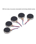 Tiny 50Pcs Mini Vibration Motors Set, DC 3V 10x2.7mm Low Noise Micro Vibrating Motors for Watches and Mobile Phones, shown in set of six