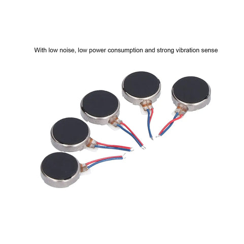 Tiny 50Pcs Mini Vibration Motors Set, DC 3V 10x2.7mm Low Noise Micro Vibrating Motors for Watches and Mobile Phones, shown in set of six