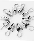 Stainless Steel Curtain Clips Hooks 30 Piece Set for Easy Hanging of Draperies Durable Heavy Duty Design for Home and Office Use