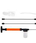Extended Reach Powder Duster Wand System For Uniform Dusting And Spray Application components, including wand and attachments