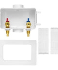 Premium Washing Machine Outlet Box With One Half Inch Pex Inlet To Three Quarter Inch MHT Outlet, Center Drain
