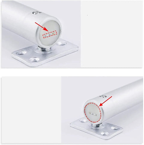 Close-up of Heavy Duty Automatic Door Closer With Aluminum Alloy Body, Smooth Soft Closing, Gas Spring, Adjustable Closing