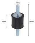 Heavy Duty Rubber Vibration Isolator With Male Thread Anti Shock Damper M5 56mm x 20mm for machine stability and noise reduction.