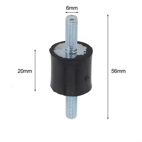 Heavy Duty Rubber Vibration Isolator With Male Thread Anti Shock Damper M5 56mm x 20mm for machine stability and noise reduction.