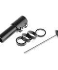 Adjustable Bike Stem Riser And Fork Extender For Mountain Road MTB BMX And Fixie Handles Up To Seventy Millimeter Extension Aluminum Alloy Head Up Adapter With Spacers Easy Install Black