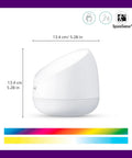 Squire Smart Table Lamp With Motion Activation And Color Changing LEDs Portable Desk Light dimensions and color options