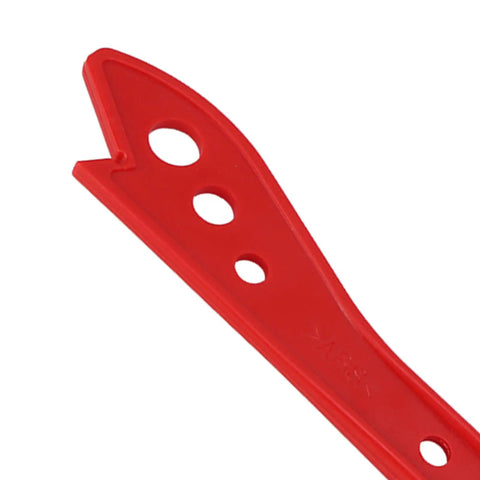 Professional Abs Push Stick For Table Saw Safety Rock Solid Ergonomic Grip Bright Red Design showing detailed angle and shape.