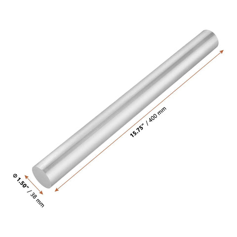Aluminum Round Rod 1.5 In Diameter By 15.7 In Length 6061 Aluminum Bar 38 Mm Solid 2 Pack For DIY Projects Machining Fabrication
