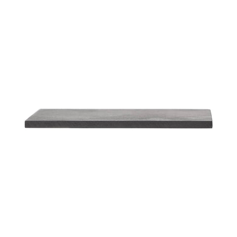 Graphite Plate 50mm x 50mm x 2mm Block For Experimental Electrolysis And Electroplating, side view, high purity conductive graphite black