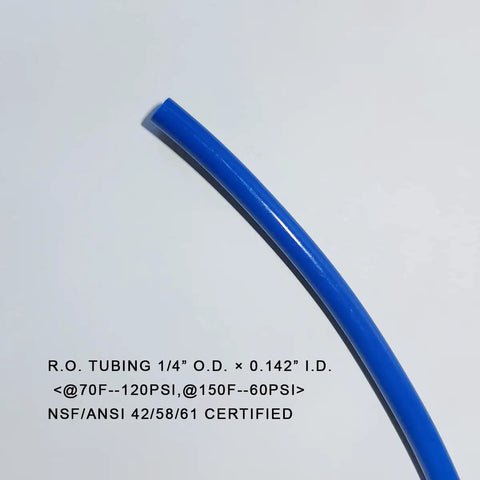Quarter Inch Polyethylene Tubing For RO Water Systems, Flexible Blue Supply Line, 100 Feet Length, 30 Meters, Easy To Cut
