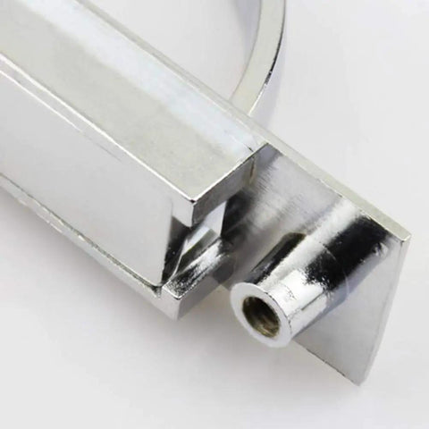 Slick Hidden Cabinet Handles Pack Of Two Smooth Rotating Zinc Alloy Pulls In Brushed Nickel Finish No Sweat Setup To Refresh Your Drawers Or Closet Doors Quick close-up showing the smooth finish and mounting detail.