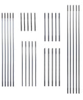 30Pcs M2 Pushrod Connectors Set In 304 Stainless Steel displayed in multiple lengths on white background
