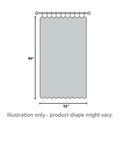 Seriously Insane 3 Layer Soundproof Curtains 84 Inch Blackout Drapes size illustration showing 84" length and 52" width.
