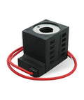 12V DC 16W Solenoid Coil With Single Lead Wire For Hydraulic Power Units And Lift Dump Systems Compatible With Valve Stem Series 08