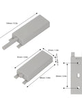 Electric Push Latch For Cabinets And Drawers No Knobs No Handles Needed Magnetic Self Closing Battery Powered Light Gray dimensions