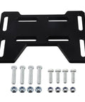 Heavy Duty Adjustable Mini Bike Mounting Plate Adapter Bracket For GX240 GX270 GX390 And Predator 420cc Engines Fits DB30 Through Big Block 8 13HP OHV Mini Bikes Black, black aluminum plate with bolts