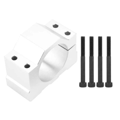 High-Precision 52Mm Aluminum Spindle Motor Clamp For CNC Works, anti-skid design with four included black screws