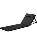 Adjustable Chaise Lounge With 2 Inch Foam Pad And Portable Carry Case, Durable Lightweight Frame, 83.25 Inch Long Outdoor Lounger