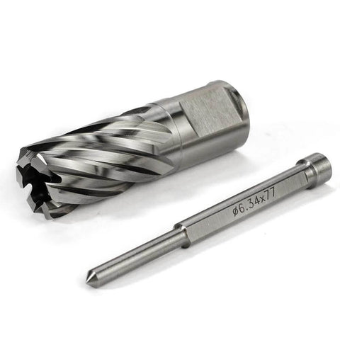 Oscarbide 3/4 in annular cutter with Weldon shank; 2-piece set for magnetic drill press