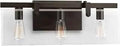 Glayse Collection 3 Light Clear Glass Bath Vanity Light Antique Bronze Dope Modern Luxe Bathroom Fixture with warm glow