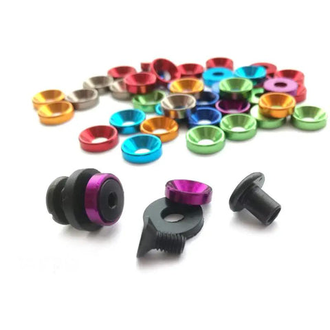 Top Shelf Chicago Screws And Stainless Steel 304 Holster Fasteners With Mixed Color Aluminum Spacers, various colors displayed.
