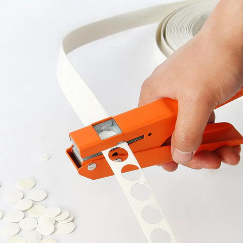 Badass Eight Mm Handheld Hole Punch And Countersink Drill Set With Smooth Adjustment Lever Rugged Iron Build for crafting strips.