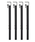 Badass Adjustable Telescopic Table Legs With F Shape Clamp Mount Black Steel Support Hardware For Diy Console And Dining Desk set of four