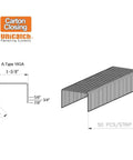 Tough As Nails Workhorse A Type Carton Closing Staples With 1 3 8 Inch Crown And 3 4 Inch Leg Copper Finish for sealing boxes.