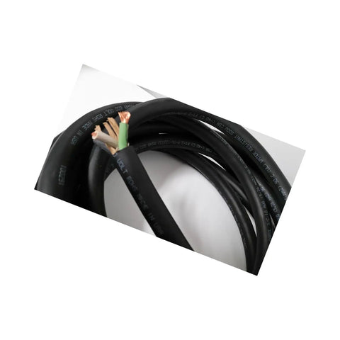 Premium Badass Heavy Duty Flex 10 Gauge SOOW Power Cord 25 Feet with copper wire inside, perfect for mobile equipment and jobsites.