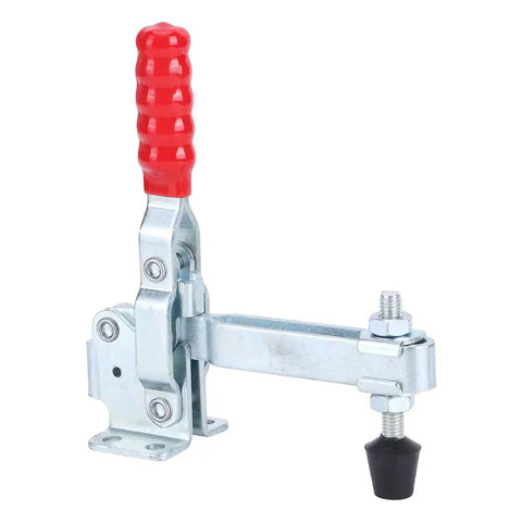 Quick Toggle Clamp Welding Fixture For Metal Plate And Circuit Board Positioning, Iron Body With Plastic Handle, 14 x 15 cm Size