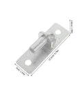 Set Of Four Heavy Duty Wall Mount Fence Gate Hinges Built Tough As Nails For Smooth Gate Action With Reliable Half Inch Hole Plates And No Sweat Setup For Any Yard Project shown from front angle, features a zinc coated hinge with mounting holes.