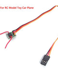 Close-up of 2 Pack Micro 1A Mini ESC with JR Connector for RC Model Aircraft and Drones, showing wires and connector, 12x8.5mm.