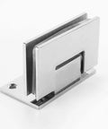 Heavy Duty Stainless Steel Frameless Glass Shower Door Hinge Two Way Pivoting Silent Closure showing sleek design and pivot mechanism.