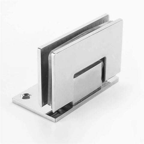 Heavy Duty Stainless Steel Frameless Glass Shower Door Hinge Two Way Pivoting Silent Closure showing sleek design and pivot mechanism.