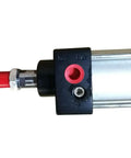 Close-up of Heavy Duty Air Cylinder Pneumatic Buffer Aluminum Alloy Body With Magnetic Rod Dual Action 80 mm Bore 1000 mm Stroke