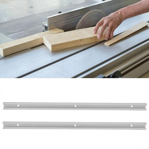 Saw stop setup with two pack 400mm aluminum T-slot tracks for router table and woodworking clamps miter slot jig fixture DIY workbench guide rail