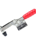 Stainless Steel Toggle Clamp With 100Kg Holding Capacity For DIY Projects, Woodworking, Metalworking, featuring a red handle.