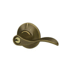 Accent Keyed Door Lever Antique Brass Finish Reversible Handle For Right Or Left Swing Doors Easy DIY Install