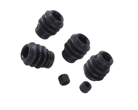 Heavy Duty Front Brake Caliper Slider Bolt Guide Pin Sleeve Boot Bushing Kit Fits Ford Fiesta MK6 MK7 2008-2017 Super Smooth Ride No More Squeaky Noise, black rubber boots