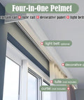 Four In One Curtain Pelmet With Double Rails And Decorative Panel Custom Length Ceiling Mount Optional Smart Light Belts Perfect For Living Room Bedroom And Kitchen installed view